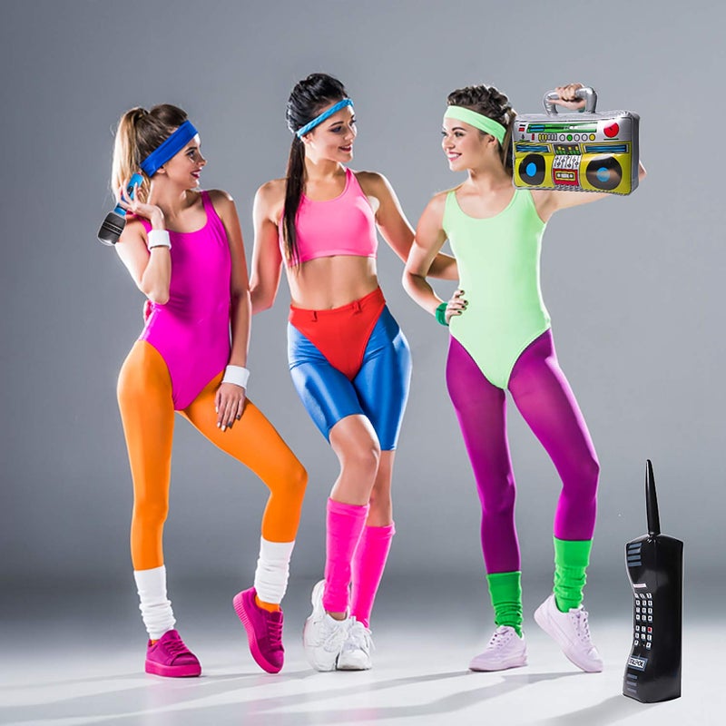 WATINC 5Pcs Inflatable Rock Star Party Favor, Inflatable Boom Box Mobile Phone Guitar Party Props for 80's 90's Party Decorations, Rock and Roll Party Favors Supplies, Christmas Birthday Party Gifts - Image 2